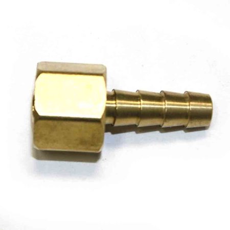 INTERSTATE PNEUMATICS Brass Hose Fitting, Connector, 1/4 Inch Swivel Barb x 1/4 Inch Female NPT End - 2 Piece, PK 50 FFS244-50K
